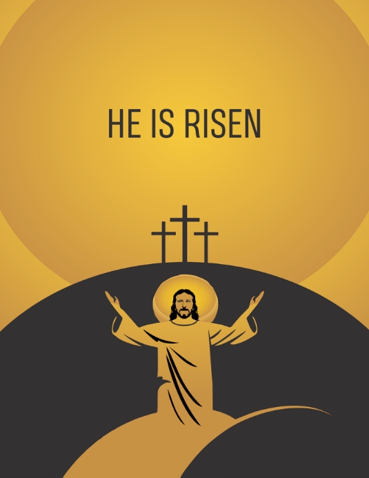 Copy of He is risen background Jesus Christ | PosterMyWall