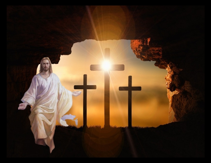 Copy of He is risen background Jesus Christ design | PosterMyWall