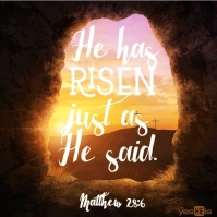 He is risen Template | PosterMyWall