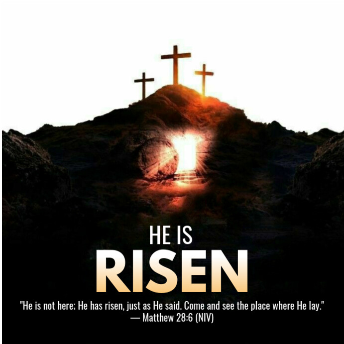 He is risen Template | PosterMyWall