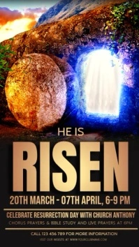 he is Risen Instagram 快拍 template
