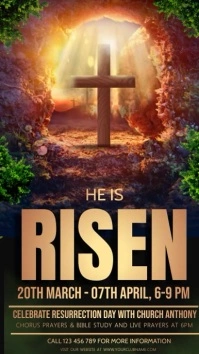 he is risen ,holy thursday Instagram Story template