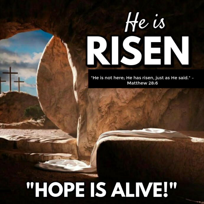 He is risen Instagram Plasing template