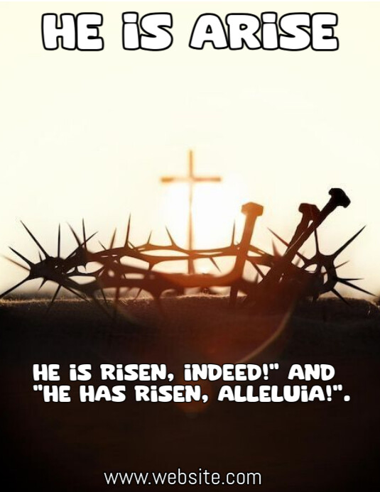 He is risen Template | PosterMyWall