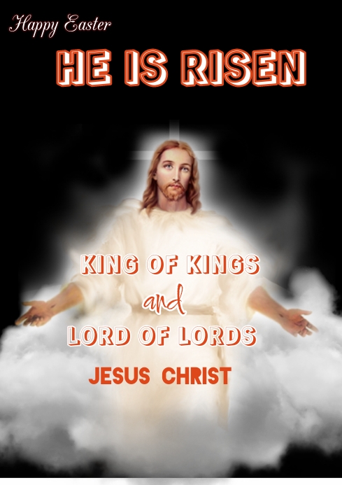 He is Risen A4 template