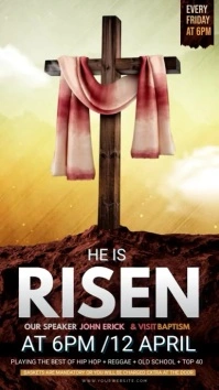 he is risen Historia de Instagram template
