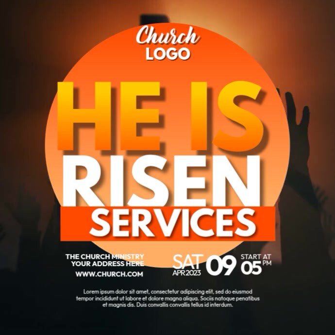 He is Risen Template | PosterMyWall