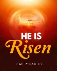 He is risen Instagram Portrait template