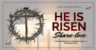 he is risen ภาพที่แชร์บน Facebook template