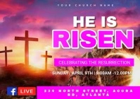 He is risen A4 template