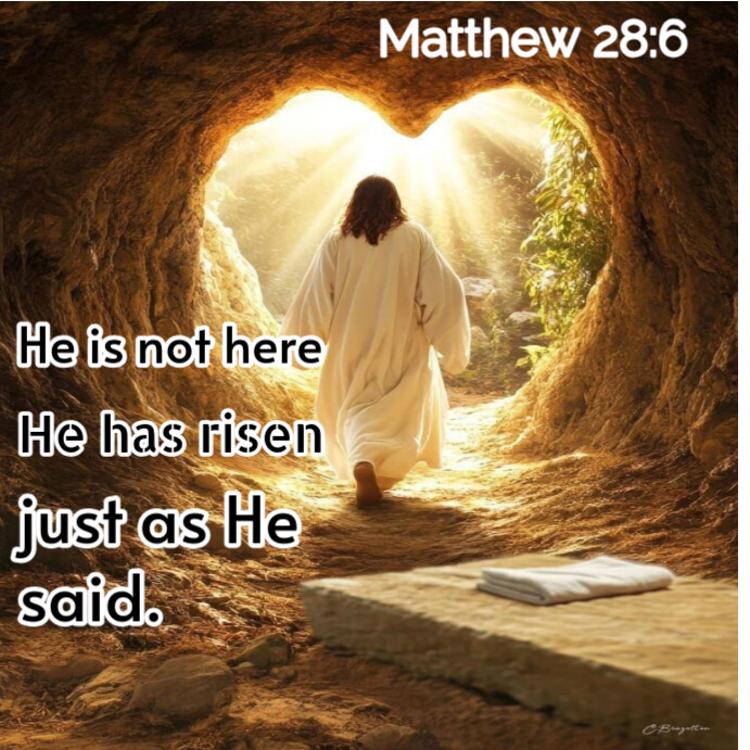 Modèle He is risen | PosterMyWall