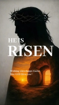He is RISEN Instagram Story template