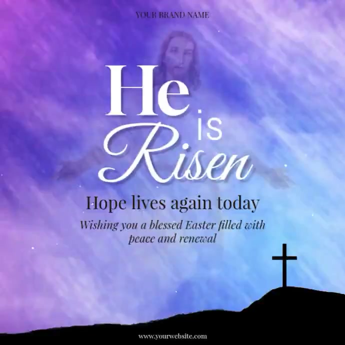 He Is Risen Easter Social Media Post Template-Vorlage | PosterMyWall