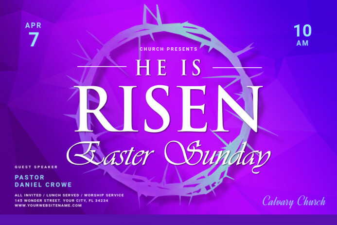 He Is Risen Banner Printable