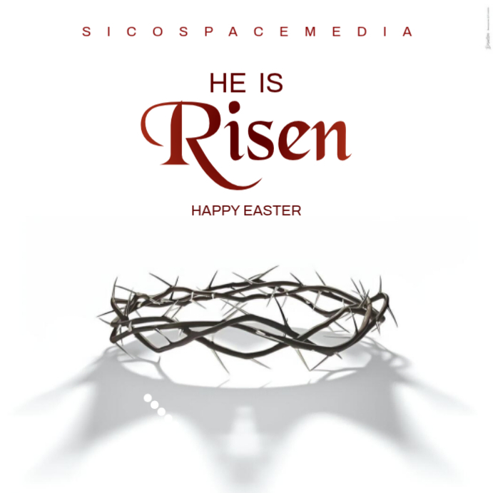 He Is Risen Easter Template | Happy Easter Flyer Design | PosterMyWall