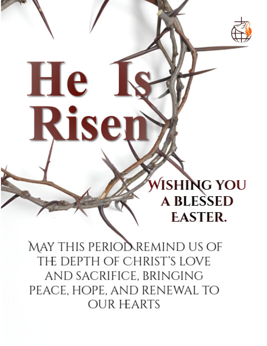 he is risen easter post Template | PosterMyWall