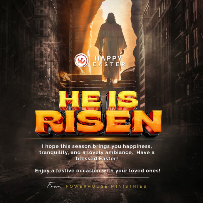 Plantilla de He is Risen Instagram Post | PosterMyWall