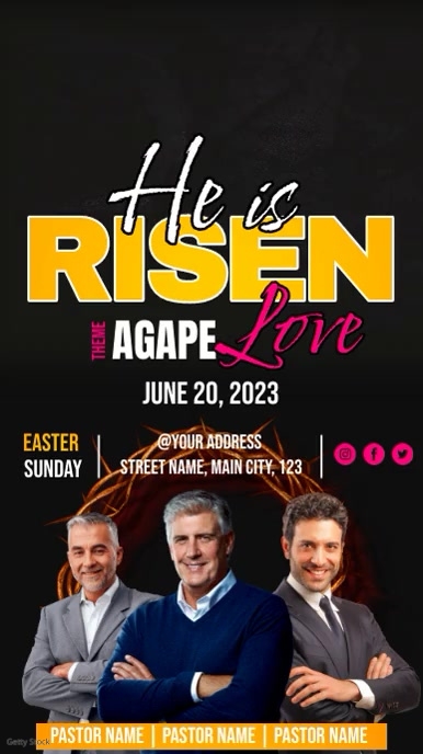 He is Risen Instagram Video template