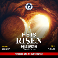 Schwarz Easter Church Service Instagram Post Template