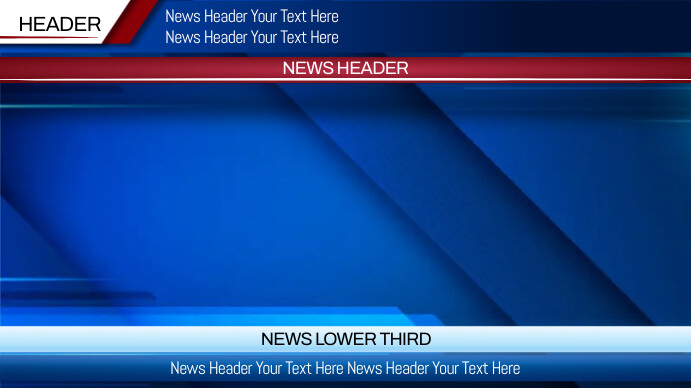 Header Lower Third News Screen Template Desig | PosterMyWall