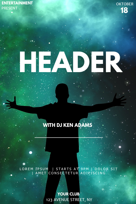 Copy of Header party flyer template | PosterMyWall