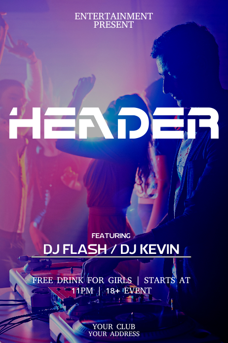 Header party flyer template | PosterMyWall