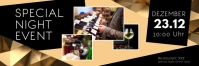 Header Restaurant Advert Event Bar Golden Ad template
