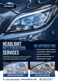 Headlight Restoration Services A4 template