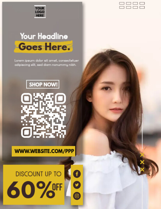 Headline Ads Flyer (US Letter) template