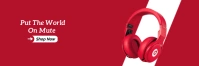 Headphone banner Nagłówek na Twittera template