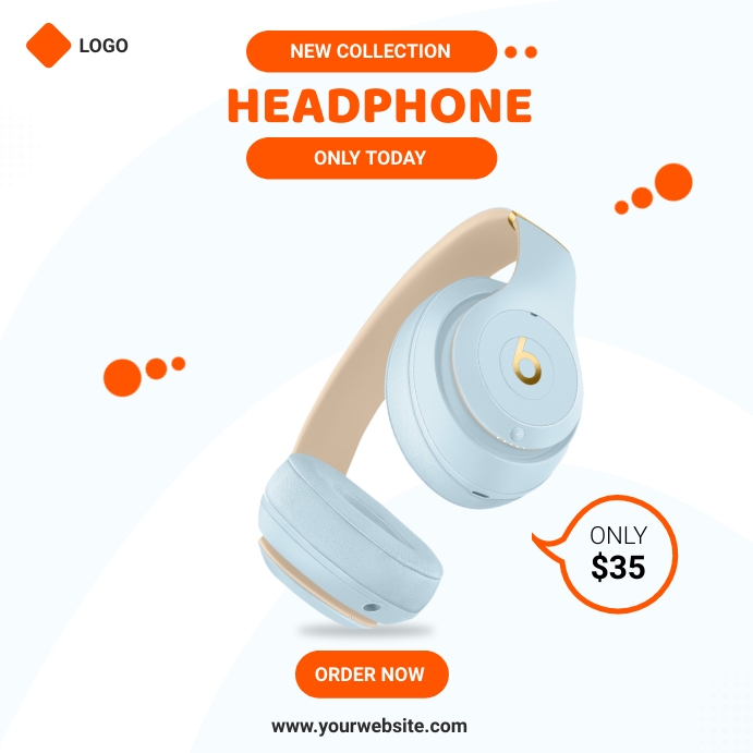 headphone Template | PosterMyWall