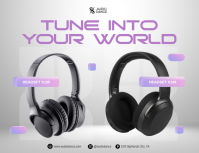 White Headphone Promotion Pamflet Template - Page 3