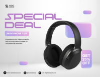 Blanc Headphone Promotion Flyer Template - Page 1