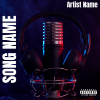 Headphone Smoke Album Cover Albumcover template