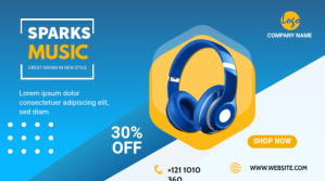 Headset ads twitter post Twitter-Beitrag template