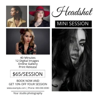 Headshot Mini Session Template Square (1:1)