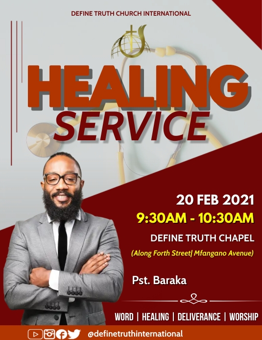 healing service Flyer (US Letter) template