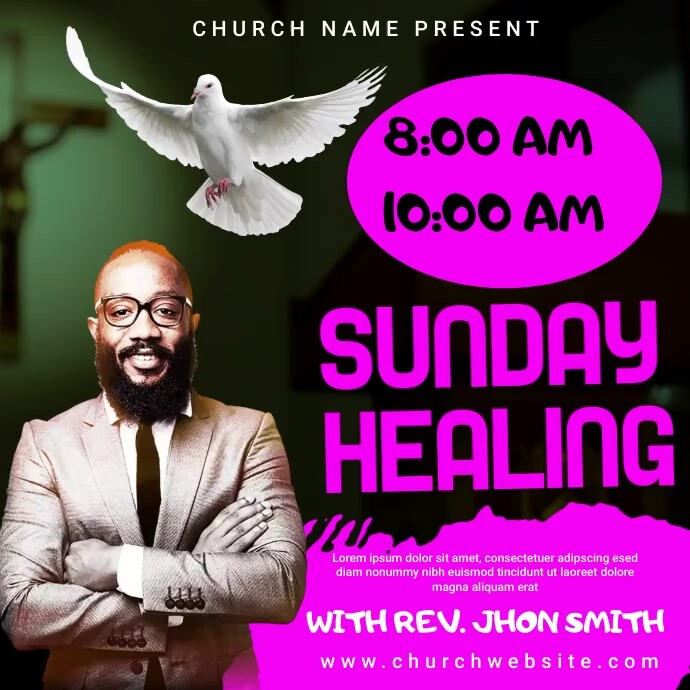 Copy of healing sunday service/church | PosterMyWall