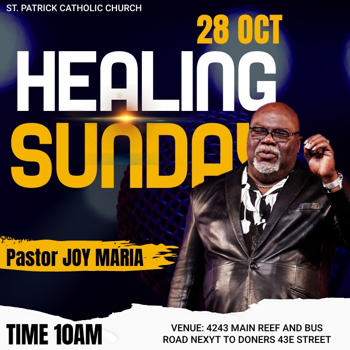 healing sunday service Template | PosterMyWall