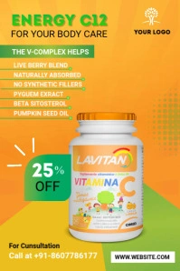 health & nutrition Poster template