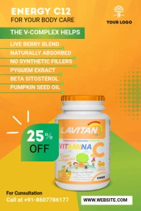 health & nutrition Pinterest Graphic template