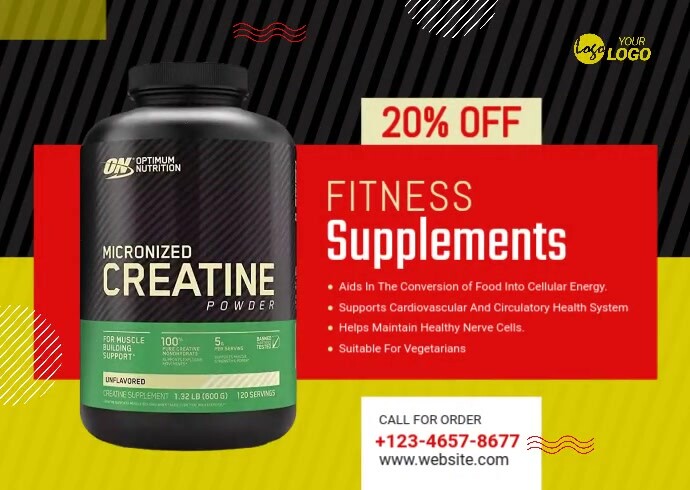 Health & Fitness Product Ad Template Pocztówka