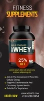 Health & Fitness Product Banner Ad Rack Card template