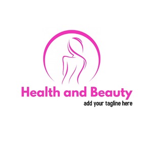 Health and beauty dark purple logo template