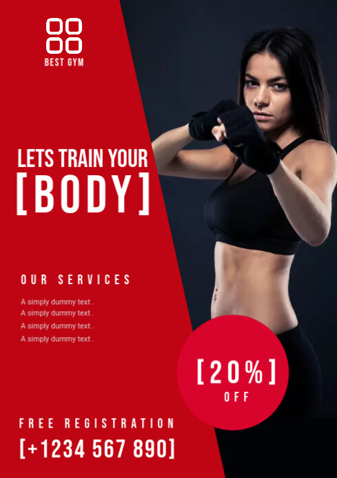 Gesundheit Und Fitness Flyer Vorlage Vorlage Postermywall