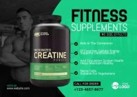 Health and Fitness Product Banner Ad Briefkaart template