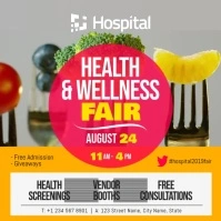 Health and Wellness Fair Square Video template