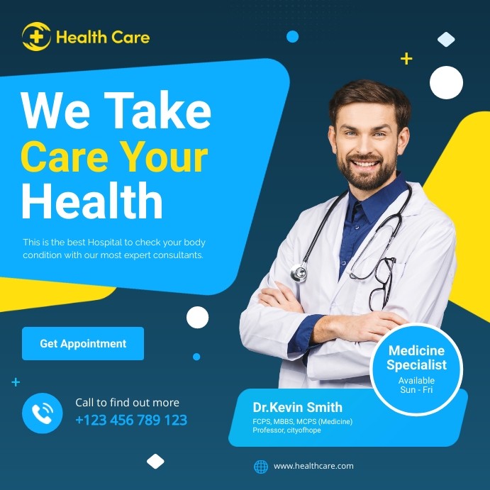 Health Care Consultant Social Media Instagram Template | PosterMyWall