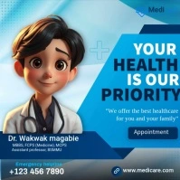 Health Care Сообщение Instagram template