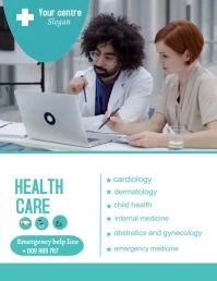 Health care flyer Рекламная листовка (US Letter) template